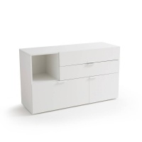 Комод Низкий с 3 ящиками и 1 дверцей Rmia единый размер белый LA REDOUTE INTERIEURS  фото, kupilegko.ru